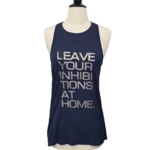 NEW $95 Halston Heritage Women's Tank Top Racerback Navy Graphic Size Medium‎